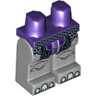 LEGO Dark Purple Rinona Minifigure Hips and Medium Stone Gray Legs (3815 / 16110)