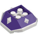 LEGO Dark Purple Shell with White Bottom and Spikes (67931)