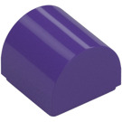 LEGO Morado oscuro Con pendiente 1 x 1 Curvo (49307)