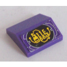 LEGO Donkerpaars Helling 2 x 2 (25°) Dubbele met '8115' Sticker (3300)