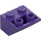 LEGO Morado oscuro Con pendiente 2 x 2 (45°) Invertido con espaciador plano debajo (3660)