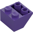 LEGO Dunkles Violett Schrägstein 2 x 2 (45°) Invers mit flachem Abstandshalter darunter (3660)