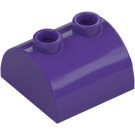 LEGO Dark Purple Slope 2 x 2 Curved with 2 Studs on Top (30165)