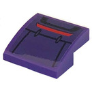 LEGO Dark Purple Slope 2 x 2 Curved with Zurg Shoulder Sticker (15068)