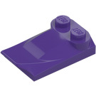 LEGO Viola scuro Pendenza 2 x 3 x 0.7 Curvo con Ala (47456 / 55015)