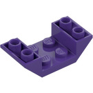 LEGO Dunkles Violett Schrägstein 2 x 4 (45°) Doppelt Invers mit Open Mitte (4871)