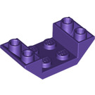 LEGO Dunkelviolett Steigung 2 x 4 (45°) Doppelt Invertiert mit Open Center (4871)