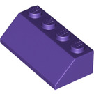 LEGO Dunkelviolett Steigung 2 x 4 (45°) mit glatter Oberfläche (3037)