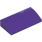 LEGO Dark Purple Slope 2 x 4 Curved with Bottom Tubes (88930)