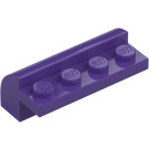 LEGO Morado oscuro Con pendiente 2 x 4 x 1.3 Curvo (6081)