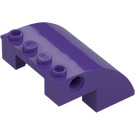 LEGO Dark Purple Slope 4 x 4 x 2 Curved (61487)