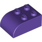 LEGO Violet foncé Pente Brique 2 x 3 avec Haut incurvé (6215)