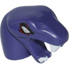 LEGO Dark Purple Snake Head with Silver Right Eye and Blue Left Eye