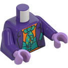 LEGO Mørk lilla The Joker - Minifigur Overkropp (973 / 76382)