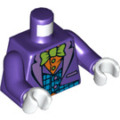 LEGO Tumma purppura The Joker jossa Dark Purppura Hattu Pienoishahmo Vartalo (973 / 76382)