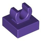 LEGO Dark Purple Tile 1 x 1 with Clip (Raised "C") (15712 / 44842)