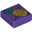 LEGO Dark Purple Tile 1 x 1 with Pineapple with Groove (3070 / 82873)