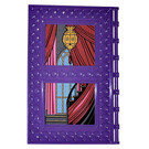 LEGO Dark Purple Tile 10 x 16 with Studs on Edges with Hogwarts Crest with Window with Curtains Sticker (69934)