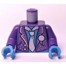 LEGO Dark Purple Torso with Jacket and Stripy Tie (973)