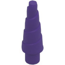 LEGO Dark Purple Unicorn Horn with Spiral (34078 / 89522)