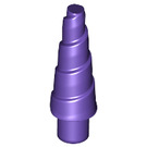 LEGO Dunkelviolett Unicorn Horn mit Spiral (34078 / 89522)