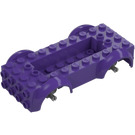 LEGO Dark Purple Vehicle Base with Medium Stone Gray Wheel Holders (1813 / 12622)