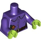 LEGO Dark Purple Wacky Witch Minifig Torso with Dark Purple Arms and Lime Hands (973 / 88585)