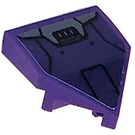 LEGO Violet foncé Coin 2 x 2 x 0.7 avec indiquer (45°) avec Armor of Zurg Autocollant (66956)
