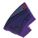LEGO Dark Purple Wedge 2 x 3 Left with Right Breast Shield Sticker (80177)