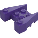 LEGO Mørke lilla Kile Klods 3 x 4 med Knops hakker (50373)