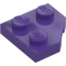 LEGO Dark Purple Wedge Plate 2 x 2 Cut Corner (26601)