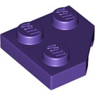 LEGO Violet foncé Coin assiette 2 x 2 Cut Coin (26601)
