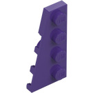 LEGO Violet Foncé Pièce de monnaie assiette 2 x 4 Aile La gauche (41770)