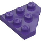 LEGO Donkerpaars Wig Plaat 3 x 3 Hoek (2450)