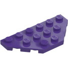 LEGO Mørk lilla Kile Plate 3 x 6 med 45º Hjørner (2419 / 43127)