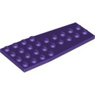 LEGO Viola scuro Cuneo Piastra 4 x 9 Ala senza intagli per bottoncini (2413)