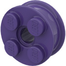 LEGO Dark Purple Wheel Rim 10 x 17.4 with 4 Studs and Technic Peghole (6248)