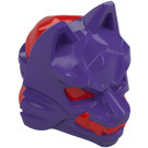 LEGO Violet Foncé Loup Masquer avec Les yeux rouges et Les dents (4919)