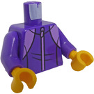 LEGO Tumma purppura Zipped Takki Pienoishahmo Vartalo (973 / 76382)