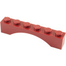 LEGO Tmavě červená Klenba 1 x 6 Průběžný luk (3455)