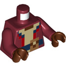 LEGO Dark Red Archaeologist Minifig Torso (973 / 76382)