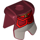 LEGO Dark Red Armor Breastplate with Leg Protection with Red Sections and Silver (2587 / 56089)