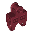 LEGO Dark Red Ball Connector with Perpendicular Axleholes and Vents and Side Slots (32174)