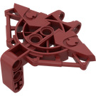 LEGO Dark Red Bionicle Connector Block 3 x 7 x 6 with Ball Socket and Five Pin Holes (47331)