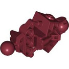 LEGO Dark Red Bionicle Vahki Lower Leg Section with Two Ball Joints and Three Pin Holes (47328)
