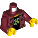 LEGO Donkerrood Blacktron Fan Minifig Torso (973 / 76382)