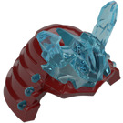 LEGO Dark Red Blizzard Samurai Helmet with Transparent Light Blue Crystal Horns (41153)