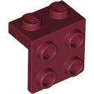 LEGO Rouge foncé Support 1 x 2 avec 2 x 2 (21712 / 44728)