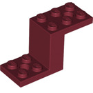 LEGO Dark Red Bracket 2 x 5 x 2.3 and Inside Stud Holder (28964 / 76766)