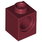 LEGO Rouge foncé Brique 1 x 1 avec Trou (6541)